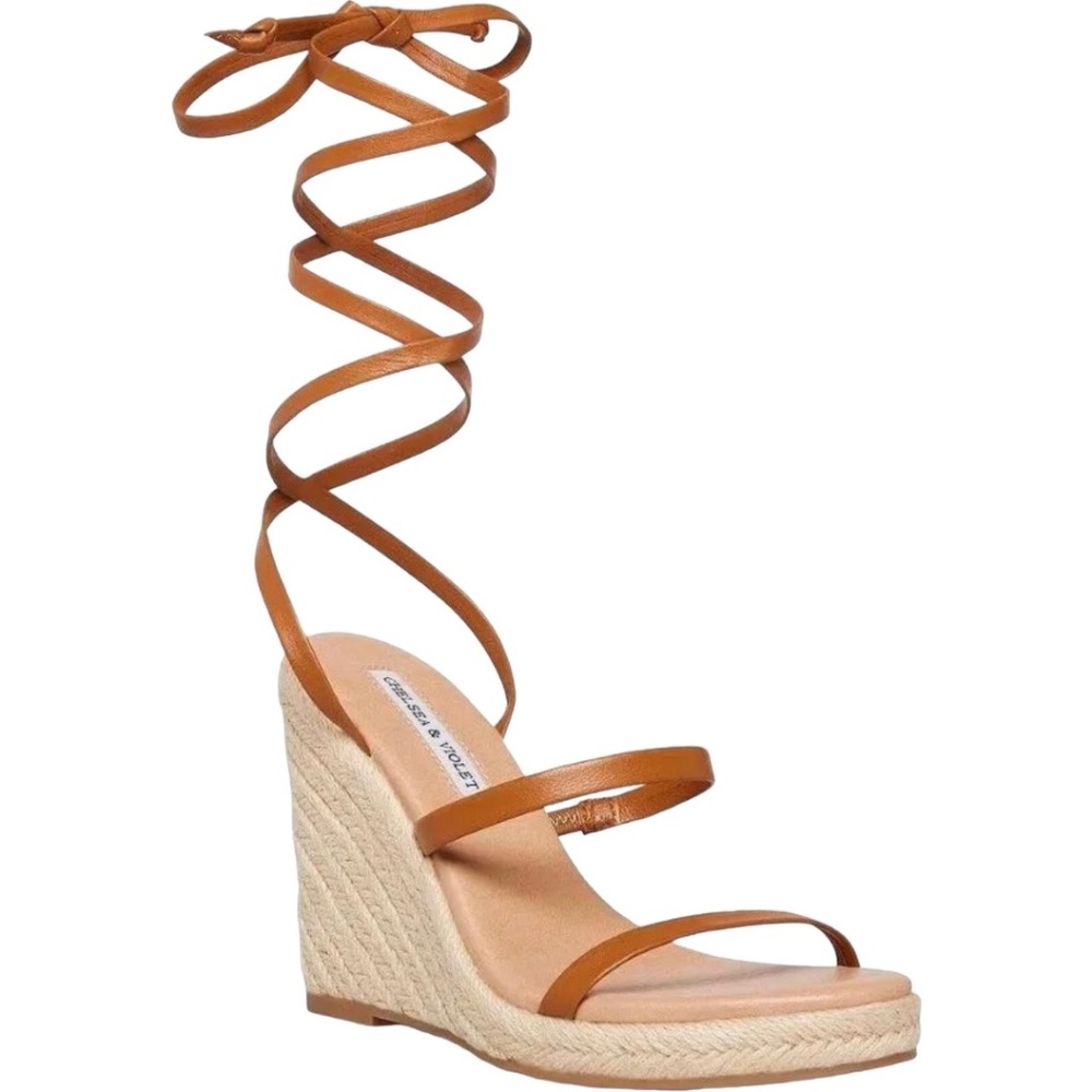 Chelsea & Violet Mariah Wedge Lace Up Sandal Women's Size 11M